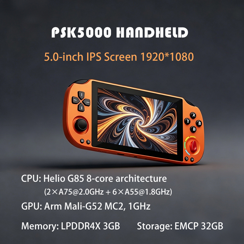 Gaming Console Cartoon - Konsol Game Genggam Retro PSK5000 Layar