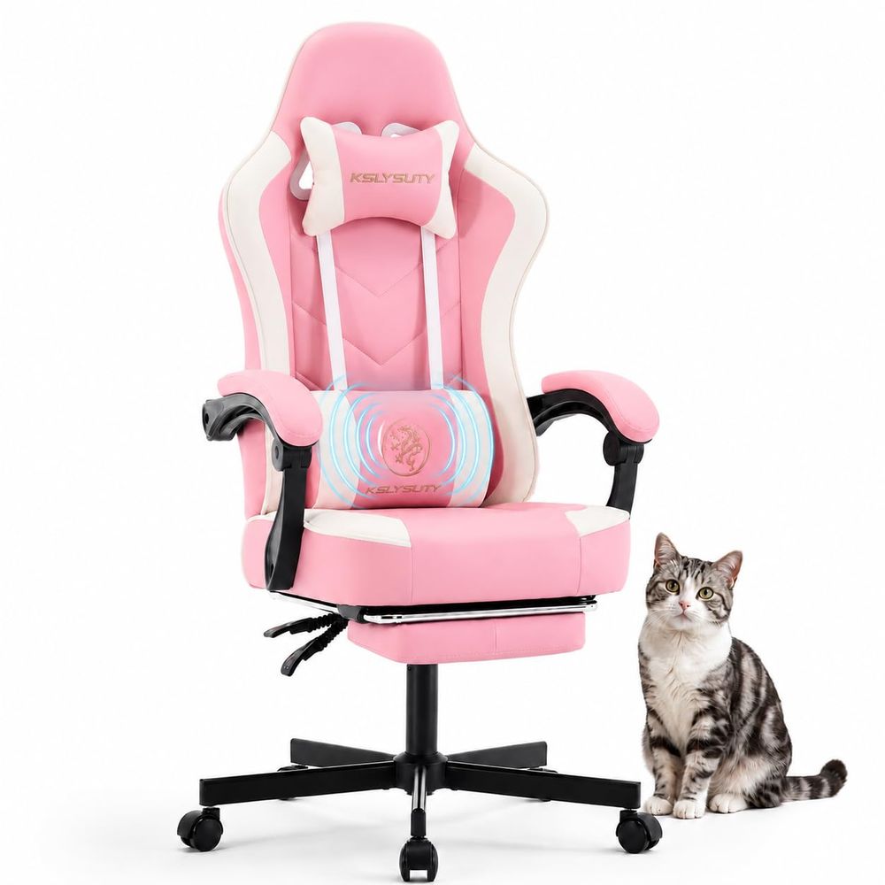 Gaming Chair Cushion - Kursi Gaming, Kursi Komputer Ergonomis Sandaran
