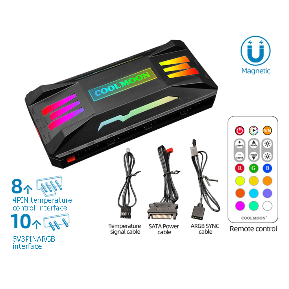 Gaming Console Cartoon - COOLMOON pengendali RGB 4Pin PWM kipas
