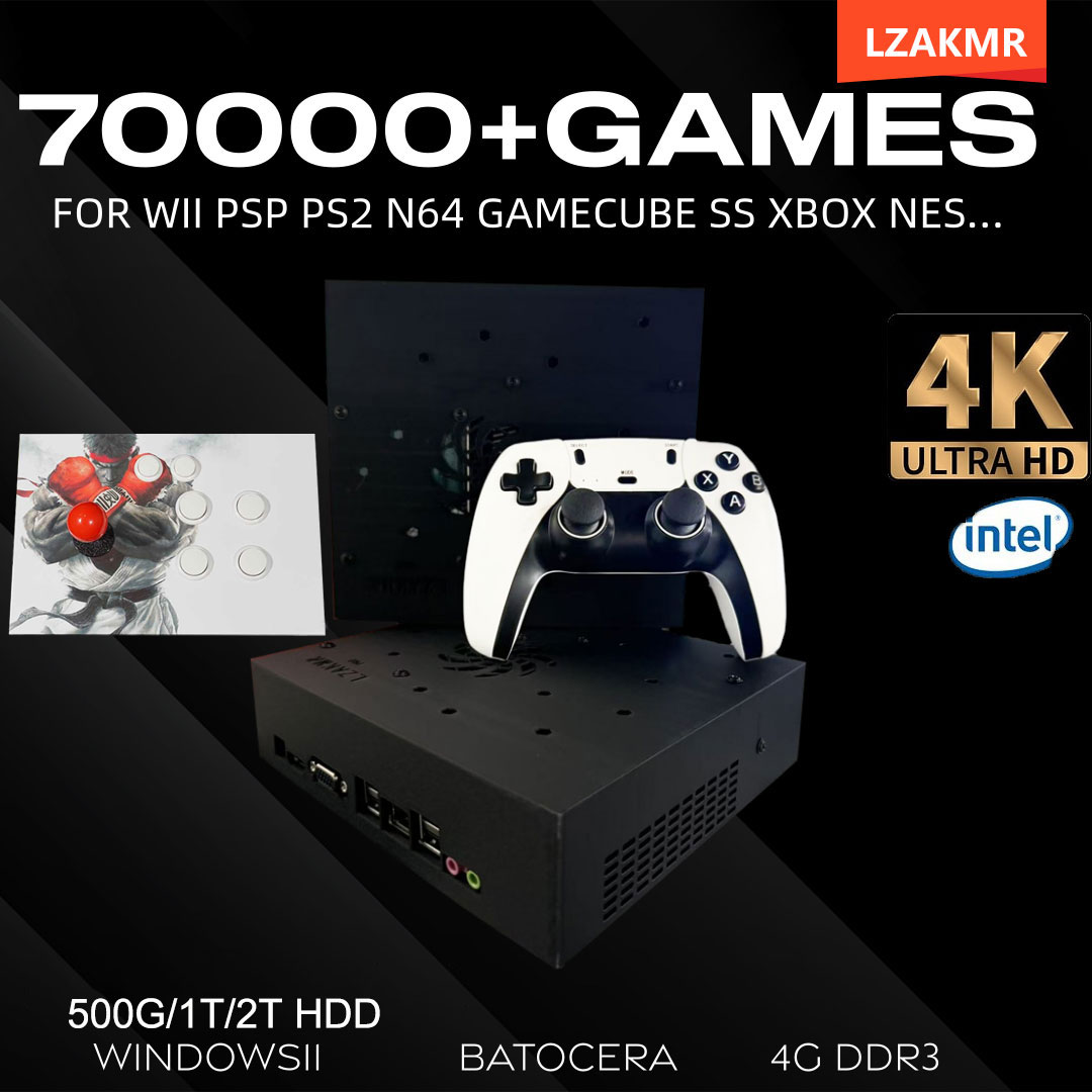 Gaming Console Cartoon - Konsol Game Retro 70000+ Game 2TB