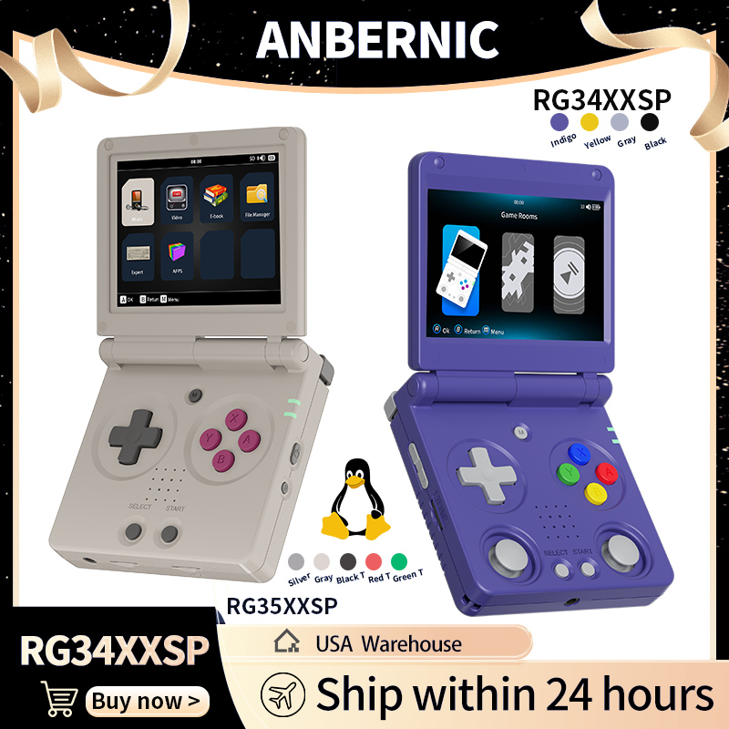 Anbernic RG34XXSP RG35XXSP Kon - Gaming Console Handheld Retro ulasan dan harga