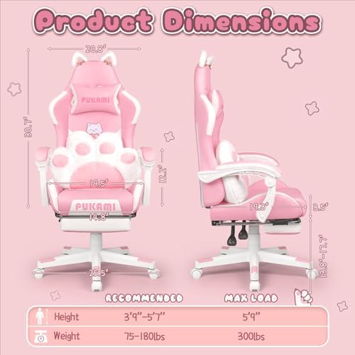 Kursi Gaming Pink Lucu dengan  - Gaming Chair Cushion ulasan dan harga