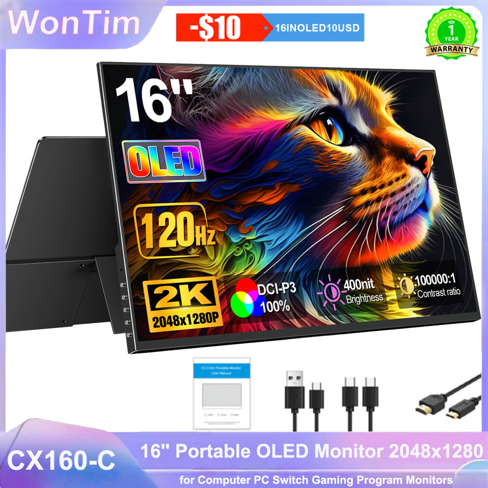 Monitor Portabel WonTim 16.0'  - Gaming Console Connect With Phone ulasan dan harga