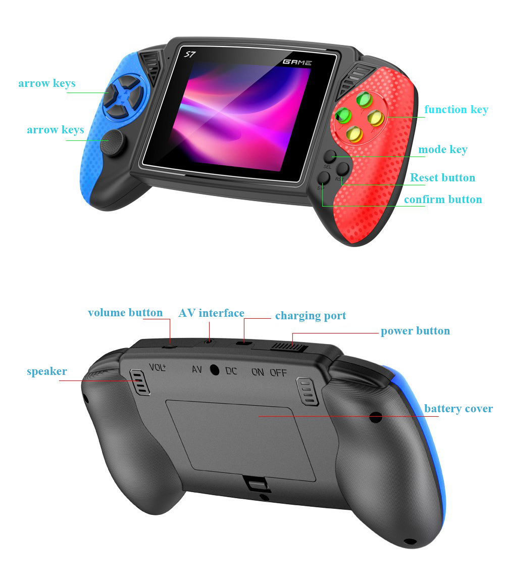 Konsol Game Genggam Retro S7 L - Gaming Console Handheld Retro ulasan dan harga