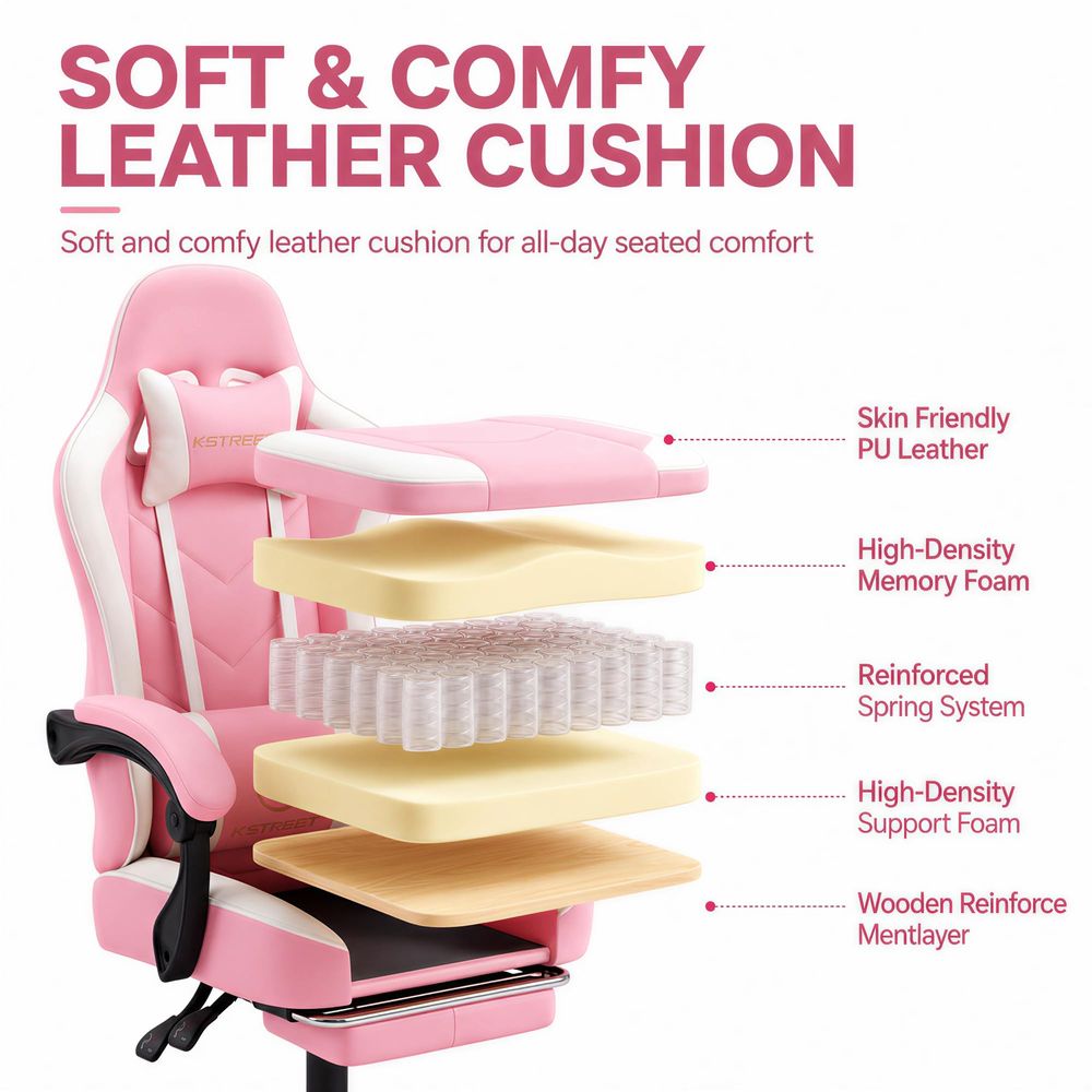 Kursi Gaming, Kursi Komputer E - Gaming Chair Cushion ulasan dan harga