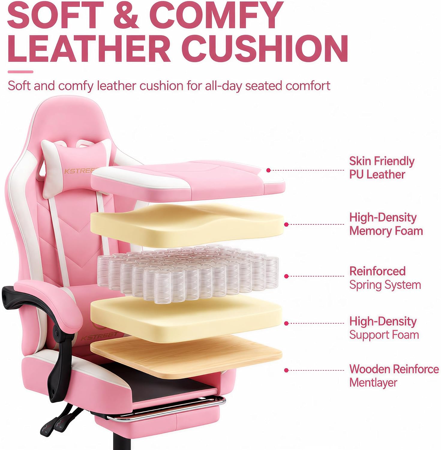 Kursi Gaming Ergonomis dengan  - Gaming Chair Cushion ulasan dan harga