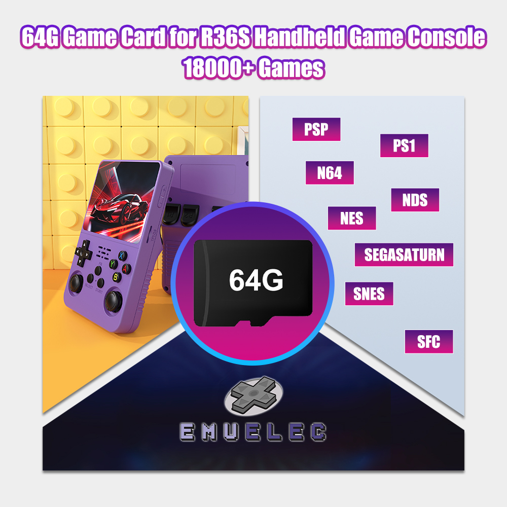 Kartu TF Game 64G untuk Konsol - Gaming Console Handheld Retro ulasan dan harga