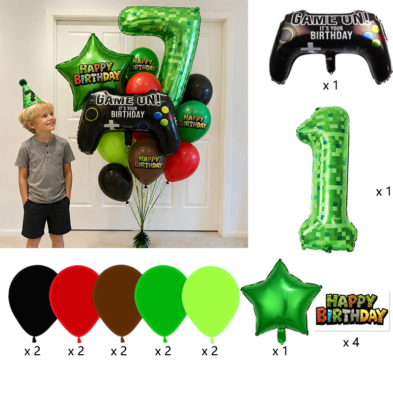 Balon Foil Angka Penambang Pix - Gaming Console With Minecraft ulasan dan harga