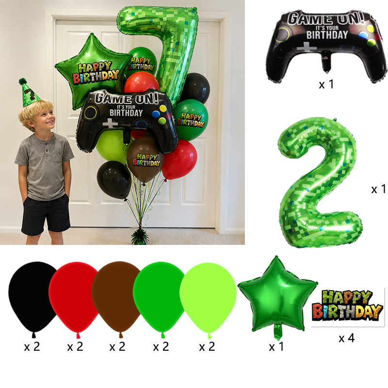 Balon Foil Angka Penambang Pix - Gaming Console With Minecraft ulasan dan harga
