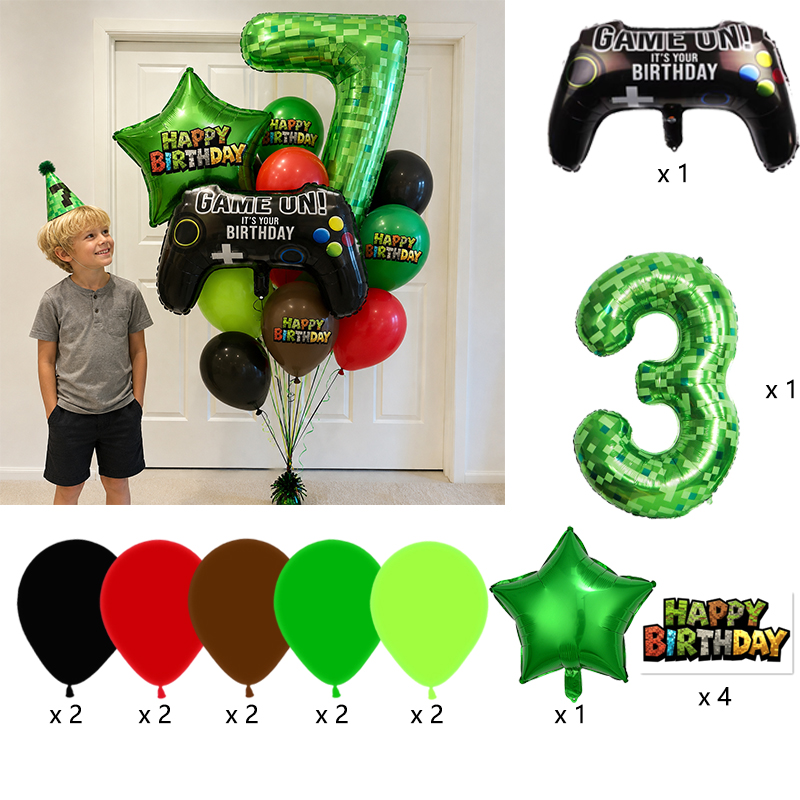 Balon Foil Angka Penambang Pix - Gaming Console With Minecraft ulasan dan harga